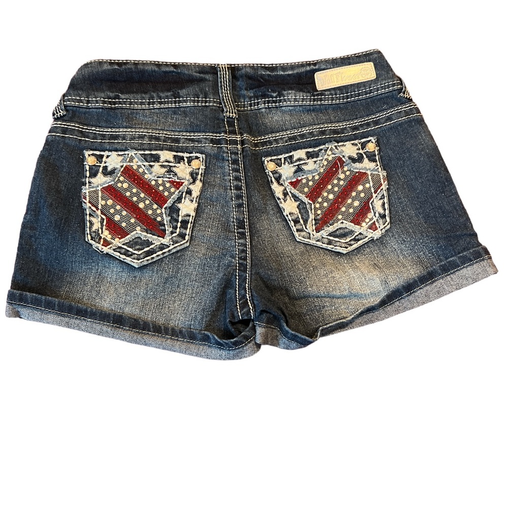 Wallflower embellished jean shorts